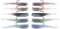 NOPKESV Morbido Silicone T Coda Esca Artificiale con Gancio Tagliente 10Pcs Esca da Pesca 7.5CM 6.5g