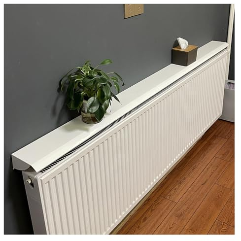 cache/ tablette radiateur hauteur Couvercle supérieur de radiateur extra large 200-35 cm, sur étagère de radiateur pour chambre d'enfant/salle de bain/chambre à coucher, sans perçage(140cm(55 1/9))