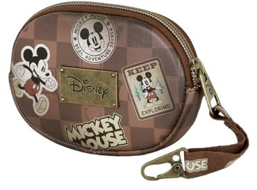 Disney Micky Maus Journey-Pill Portemonnaie, Braun, 12 x 8,5 cm