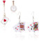 Poker Ohrringe 2 Paar Valentinstag Poker Earrings Lustige Poker Ohrstecker Asymmetrische Fashion Earrings For Women FüR Karneval, Geburtstag, Geschenk