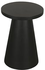 byLIVING Beistelltisch Cone, Massivholz Akazie schwarz lackiert | D 40, H 50 cm