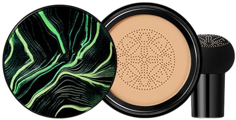 Gihioue Coussin D'air À Tête De Champignon, Crème CC Hydratante, Coussin D'air Au Miel Et Au Pin, Correcteur Imperméable, Tête De Champignon, Crème BB Longue Durée Pour Le Maquillage