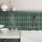COMSTICKC Piastrelle Adesive Cucina Bagno 3D Verde - Mattonelle Adesive Bagno, 10 Pezzi Murali Autoadesivo Cucina Decorativi, Impermeabili e Facili da Pulire(30,5x30,5cm)