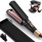 Plancha ondulada – Mini plancha ondulada para el cabello, UKLISS 2 barriles Beach Waves rizador, 5 temperaturas 120-200 ℃, tamaño de viaje, rizador de pelo de sirena para ondulaciones, rizador de pelo