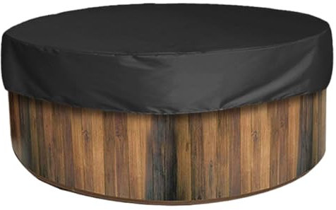 LAANCOO Couvercle de Baignoire Rond à poussière et Protection Solaire Remplacement du Couvercle Thermique étanche pour Le Bain à remous pour extérieur, Spa, abri 84.65x27, 56 Pouce