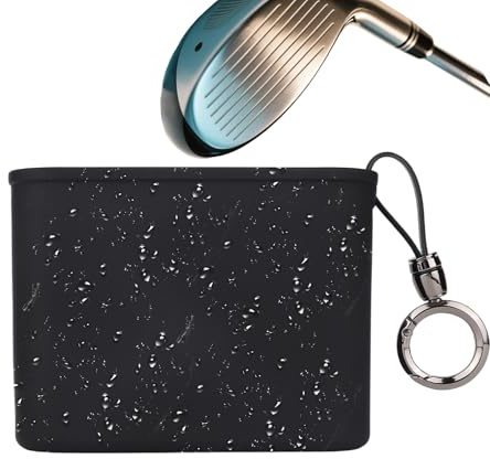 Penitue Ball & Golfschläger Reinigungstasche, Silikon Golfschläger Reiniger Rillenreinigung Wasserdicht Golfball Waschmaschine mit Abnehmbarem Clip Taschenzubehör als Golfergeschenk