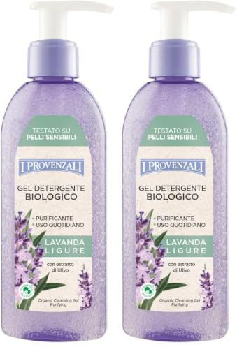 I Provenzali | Gel Detergente Viso Biologico Purificante Lavanda Ligure, 150 ml (Confezione da 2)