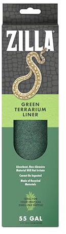 ZILLA Rivestimento per terrario per rettili, Riduce Gli odori, Non irritante, Ideale per Adolescenti, rettili e Habitat Tropicali, Verde, Adatto per acquari di Dimensioni 29,8 x 120,7 cm