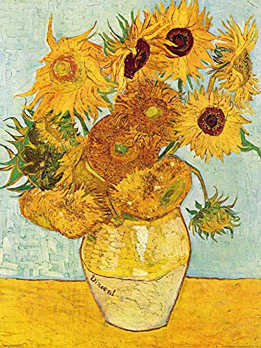1art1 Vincent Van Gogh Poster Stillleben Mit Sonnenblumen, 1888 Kunstdruck Bild 80x60 cm