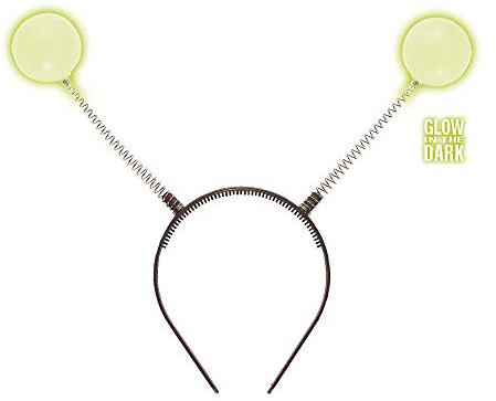 W WIDMANN MILANO Party Fashion 8014F - Haarreifen, mit Neon Antennen, Haarschmuck, Außerirdische, Karneval, Mottoparty
