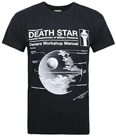 Haynes Manual Star Wars Death Star Men's T-Shirt Black