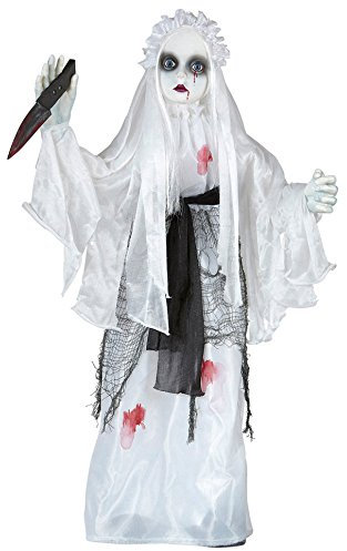 Widmann 01386 - Killer novia animado con el cuchillo y el sonido espeluznante, alrededor de 75 cm