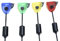 Carpon® Bissanzeiger Swinger Set Serie für Karpfenangeln 4pcs im Fall Rote Blaue gelbe grüne Farbe (4 Swinger LED Modell 2)