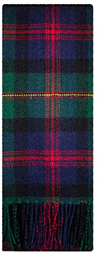 I LUV LTD Logan & MacLennan Modern Tartan Plaid 100% Lambswool Scarf Made in Scotland