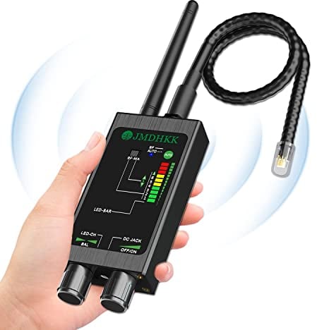 JMDHKK M8000 Hidden Camera Detector, Camera Finder,Bug Detector, Magnetic Tracker Detector, Portable Privacy Protection Device for Travel, Hotels, Vehicles, Offices, and Fitting Rooms (Black)