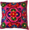 Kissenbezüge, dekorativ, Bestickt, Mandala-Blumenmuster, Ethno-Boho-Kissenbezug, Leuchtend bunter Bohemian-Bezug für Sofa, Couch, handgefertigter Schlafzimmer, Wohnzimmer, 40 x 40 cm (16 x 16 Zoll)