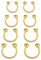 Funseedrr Hufeisen Nasenpiercing Lippenpiercing Septum Ring Set Edelstahl 1,2mm Nase Lippe Ohrring Piercing Schmuck(6-12mm Durchmesser)
