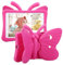 Tading iPad 9th 8th 7th Generation Case Kids Girls, Cute Butterfly Shockproof EVA Foam Super Protection Stand Cover for iPad 2021 2020 2019 10.2 and iPad Air 3 Pro 10.5 - Rose