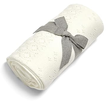 Mamas & Papas Small Knitted Blanket, Pointelle