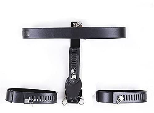 CANAREA Keuschheitsgürtel Frauen harness Geschirr Bondage Damen sex sm Leder mit Schlüssel Schloss SM Fetisch Bettfesseln G-String Unterhose Sexspielzeug Erotische Kostüme Slips Einstellbar