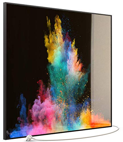 STEINFELD Heizsysteme® Glas Bild Infrarotheizung mit Thermostat | Made in Germany | viele Motive 350-1200 Watt Rahmen schwarz (1200 Watt, 030 Farbexplosion)