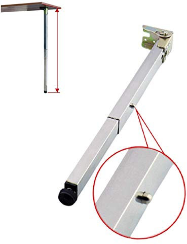 X1NGFU Pied de Meubles en Acier Inoxydable Réglable,Pliable Pied de Table en Métal,Télescopique Pied de Bureau de Bar,Pied de Table Élévatrice,Pied de Support Réglables,avec Vis(100cm/39.4in)