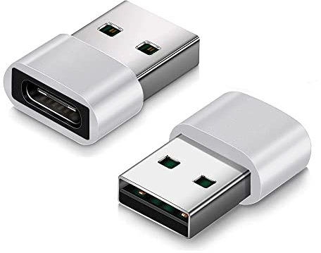 New USB to USB C Adapter for iPhone 16 15 Car Charger Adapter 2 Pack,Type C Female to USB A Male Cable Converter for Apple Watch 10 9,iPhone 14 13 12 Pro Max Plus,AirPods,Samsung Galaxy S24 connector