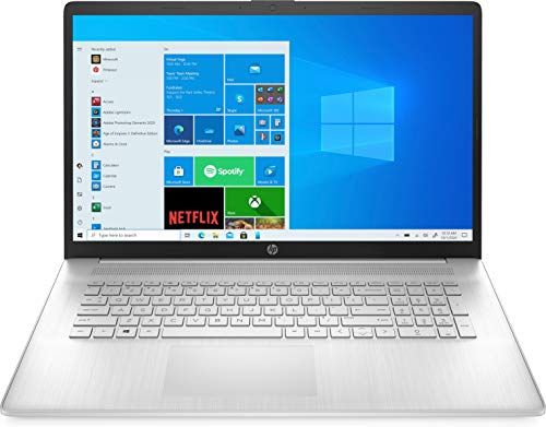 HP 17-cp0054ng (17,3 Zoll / HD+) Laptop (AMD Ryzen 5 5500U, 8GB DDR4 RAM, 512GB SSD, AMD Grafik, Windows 10, QWERTZ-Layout) silber