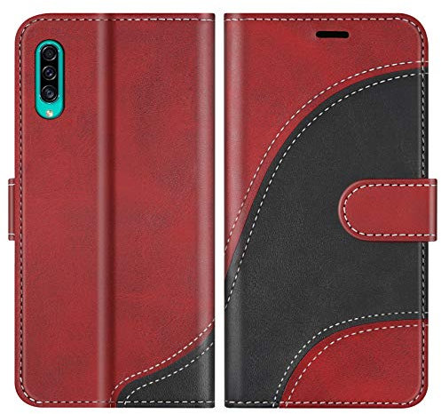 BoxTii Coque pour Galaxy A50 / Galaxy A50S / Galaxy A30S, Portefeuille Etui en Cuir PU, Magnétique Protection Housse Coque pour Samsung Galaxy A50 / Galaxy A50S / Galaxy A30S, Rouge
