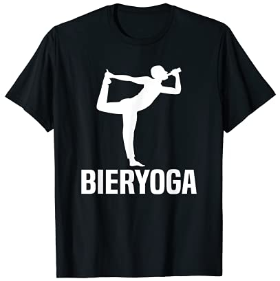 Herren Bieryoga für Biertrinker Bier Yoga Outfit T-Shirt