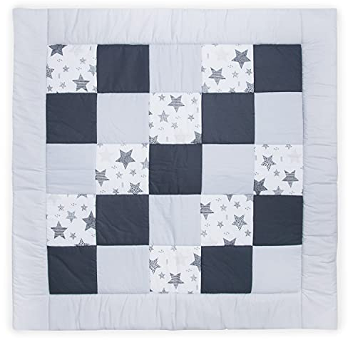 Amilian Baby Krabbeldecke Patchworkdecke als Geschenk Spieldecke Laufgittereinlage Decke Kuscheldecke Spielmatte Kinder Matte Baumwolle Erstausstattung Patchwork Krabbelmatte M104 145x145cm