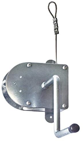 Schneider Kurbel Edelstahl mit 8 m Drahtseil für Roste über 70 cm Schwenkgrill schwere Ausführung