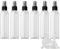 ZEOABSY Pack of 6 Refillable Plastic Spray Bottles with Black Sprayer, 150 ml Transparent Empty Fine Mist Travel Sprayers, Ideal for Makeup Care Household Cleaning + 1 x Funnel