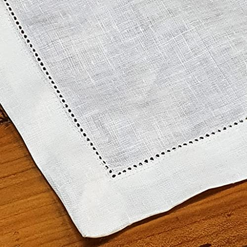 Manifattura Tessile - Tischdecke aus reinem Leinen mit Hohlsaum - Weiß, Rechteckig x16 360