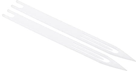 PATIKIL Netting Needle Shuttles 6#, 2 Pack Plastic Fishing Net Repair Line Kit Mending Tool, White
