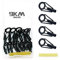 9KM DWLIFE 20pcs Rod Tip Eye Repair Kit with Glue 20size Fishing Pole Tips Replacement Kit Stainless steel Ceramic Guides Ring
