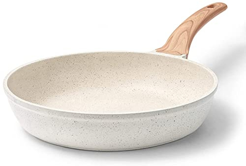 KASANOVA Padella antiaderente bianca Padella antiaderente in granito antiaderente Padella per uova Padelle per frittata Pentole in pietra Padella senza PFOA