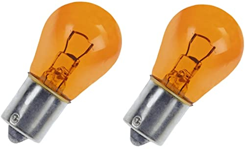cyclingcolors 2x ampoule 12V 10W BAU15S orange simple filament ergots décalés clignotant voiture moto