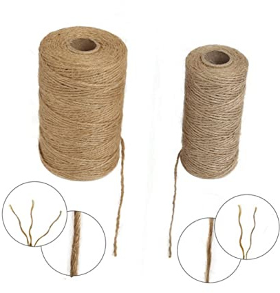 Cabilock 3rouleaux Cordon Fait Main Toile De Jute Corde Ficelle De Jute Colorée Lot