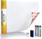Whiteboard Folie 40x60cm - 3M Magnetfolie selbstklebend - Magnetische Tafelfolie abwischbar - Praktische Ferrofolie Weiß - Whiteboardfolie inkl. 4 Marker, Radiergummi und 4 Pins