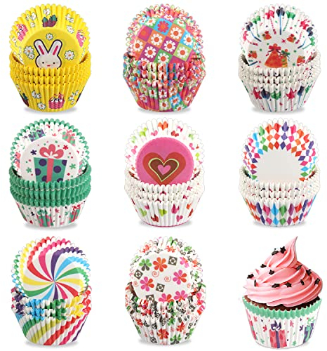 800 Piezas Papel para Cupcakes, Cupcakes Moldes, Papel Molde Muffin Cases, Moldes Papel de Horneado para Magdalenas, Postres que se Pueden Utilizar para Bodas, Fiestas y Cumpleaños