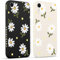 Pnakqil 2 stück Handyhülle für Apple iPhone XR 6.1, Hülle Blumen Gänseblümchen Chrysantheme Bemaltes Muster süß Aesthetic Silikon Schutzhülle Tasche Schön Mädchen Kameraschutz Case