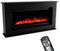 GLOW FIRE Elektrokamin mit Heizung und Kaminfeuer (Standkamin Rhea) - elektrischer Kamin mit LED-Feuer in 5 Farben, Heizlüfter, Deko & Fernbedienung - 178x97x33 cm, Schwarz