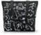 WIERAEM Niedliche Katzen Canvas Tote Bag Aesthetic, Einkaufstasche für Damen, mit Reißverschluss und Innentaschen Tragetasche, Baumwolle Tasche Wiederverwendbare Schwarz
