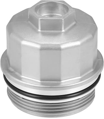 Partuto Coperchio del filtro dell'olio del motore No.11427563763 - Coperchio del filtro dell'olio dell'auto - per MINI Convertible Base 2005-2008 Tono Argento Metallico - 1 Pezzo