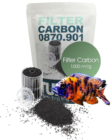 Tunze Filter Carbon 500g I Aquarium-Filterkohle zur Entgiftung & Entfärbung I Aquarienfilter gegen Chlor, Farbstoffe & Medikamente I Kohlefilter als Daueranwendung oder Akutanwendung