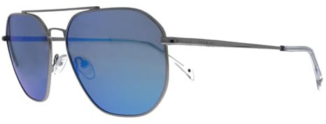 Vermari Sergio Pilot Sonnenbrille Premium UV Filter, Polarisierung, Antireflex (Silber)