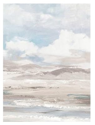 CuLtP Art Décoration Murale Peint À La Main, Montagnes Et Mer De Nuages ​​Paysage Abstrait Peinture À L'Huile Sur Toile Mur Familial Salon Art Décorations Murales Cadeaux, 100X150Cm（39X59Inch