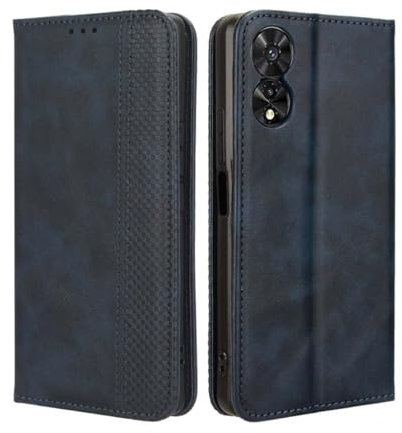 GOKEN Cover per TCL 505, Custodia Folio in Pelle Flip Wallet Libro Case con Portafoglio, Premium PU/TPU Magnetica Cover con Supporto di Stand/Carte Slot (Blu)