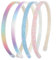 WLLHYF 4 Stück Glitzer-Haarband, Buntes Haar-Accessoire Kunststoff Glitzernd Niedlich Rutschfest Dick Glitzernd Konfetti Regenbogen-Haarbänder mit Zähnen für Kleine Mädchen (2 Farbverlauf 2 Sterne)
